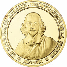 France, Medal, Cardinal de Mazarin, Franklin Mint, Vermeil, Proof, MS(65-70)