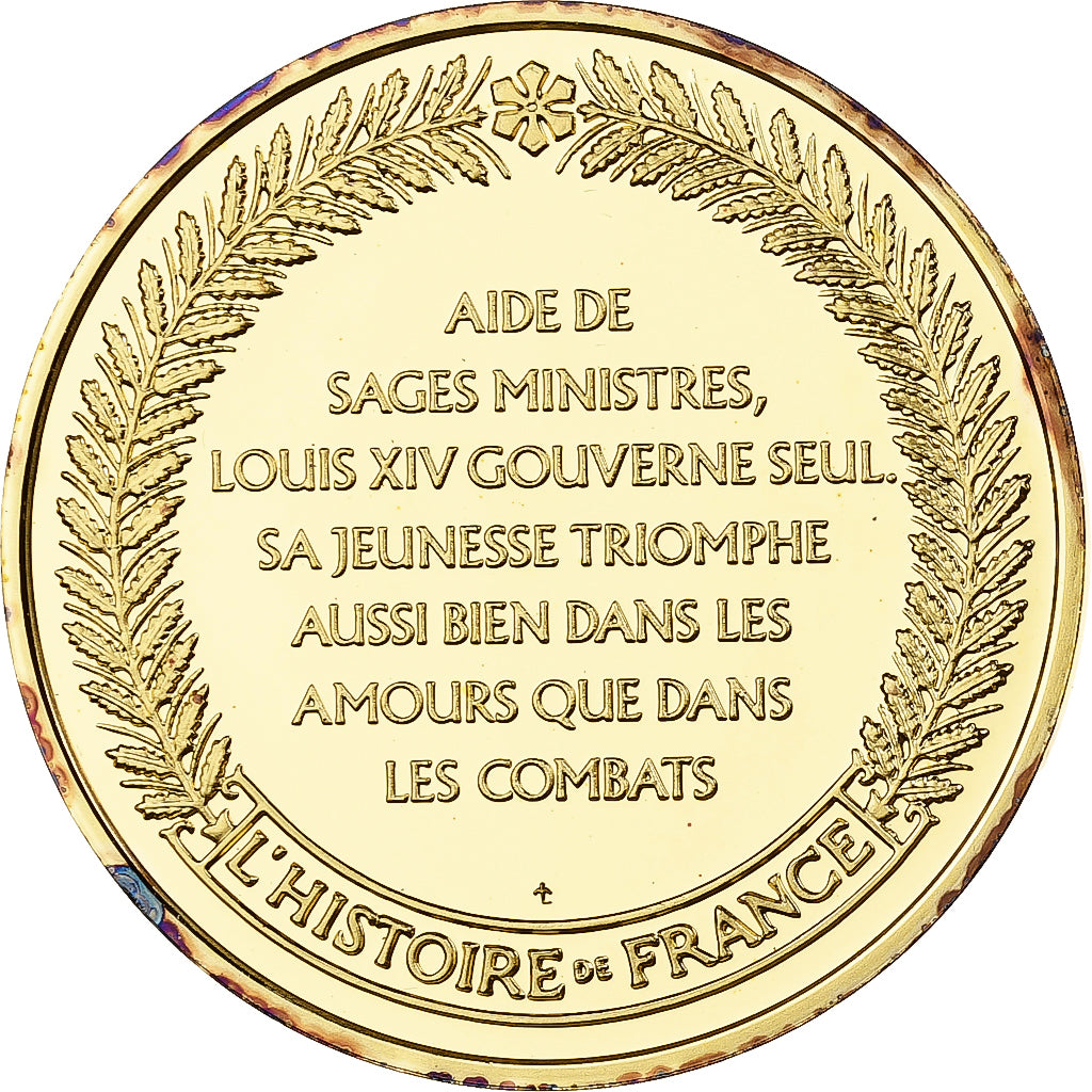 France, Médaille, Traité des Pyrénees, Franklin Mint, Vermeil, FDC, BE