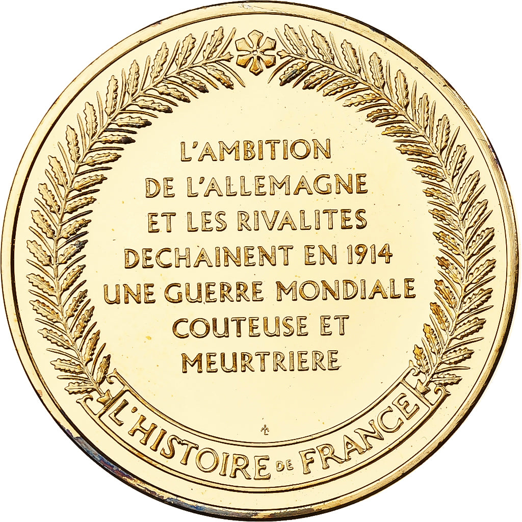 France, Medal, Mobilisation générale, Franklin Mint, Vermeil, Proof, MS(65-70)