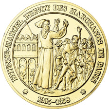 France, Medal, Etienne Marcel, Franklin Mint, Vermeil, Proof, MS(65-70)