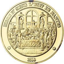 Frankrijk, Medaille, Henri IV signe l'Edit de Nantes, Franklin Mint, Vermeil