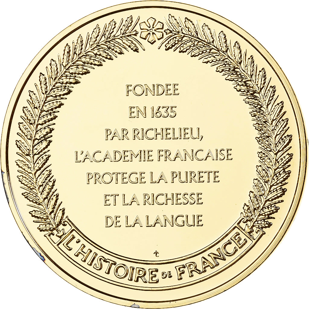 France, Medal, Académie Française, Franklin Mint, Vermeil, Proof, MS(65-70)