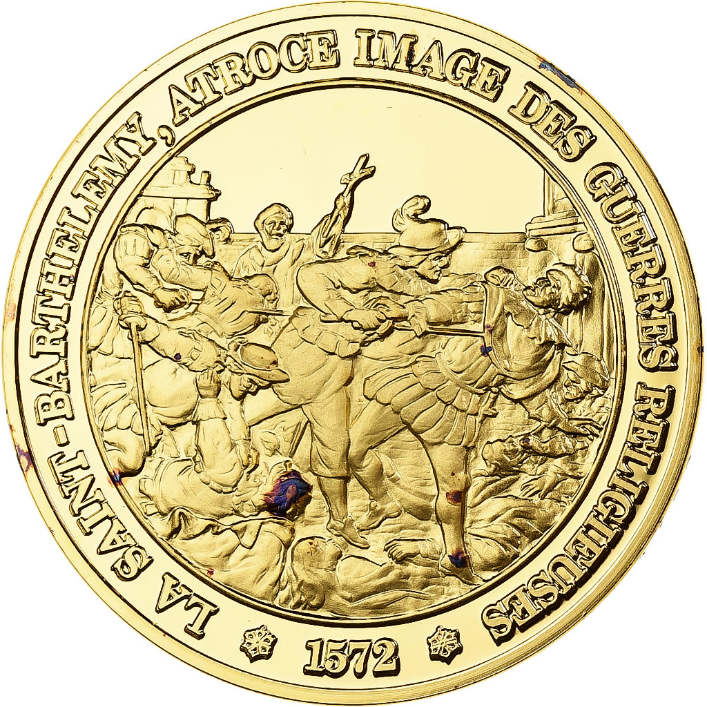 France, Medal, Massacre de la Saint-Barthélemy, Franklin Mint, Vermeil, Proof