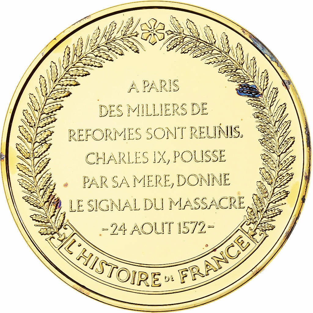 France, Medal, Massacre de la Saint-Barthélemy, Franklin Mint, Vermeil, Proof