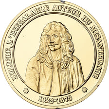 France, Medal, Molière, Franklin Mint, Vermeil, Proof, MS(65-70)