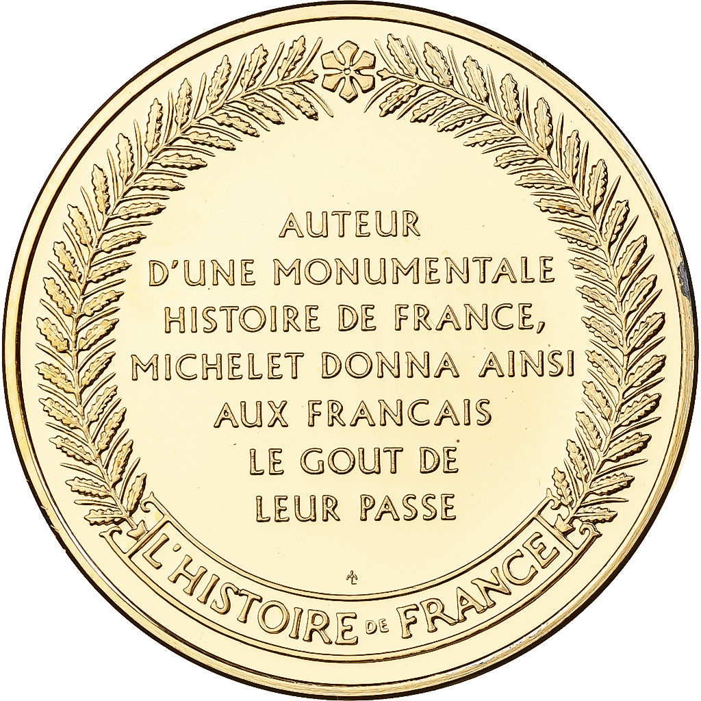 France, Medal, Michelet, Franklin Mint, Vermeil, Proof, MS(65-70)