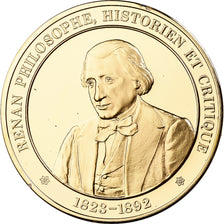 France, Medal, Renan, Franklin Mint, Vermeil, Proof, MS(65-70)