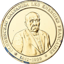 France, Medal, Clemenceau, Franklin Mint, Vermeil, Proof, MS(65-70)