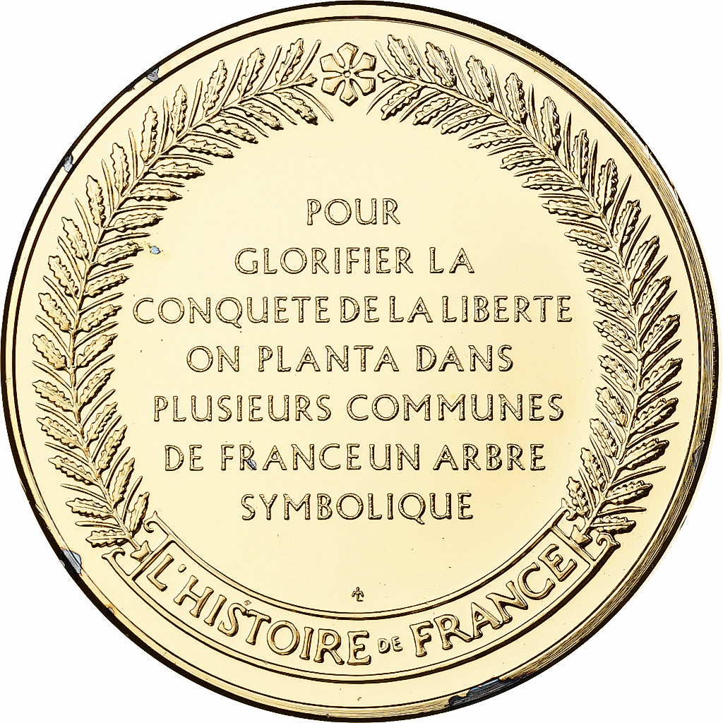 France, Medal, L'arbre symbole de la liberté, Franklin Mint, Vermeil, Proof