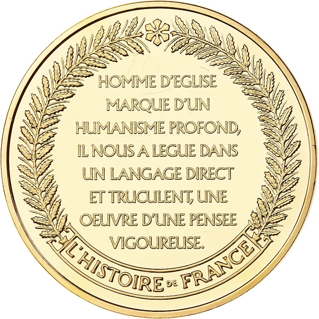 France, Medal, Rabelais, Franklin Mint, Vermeil, Proof, MS(65-70)