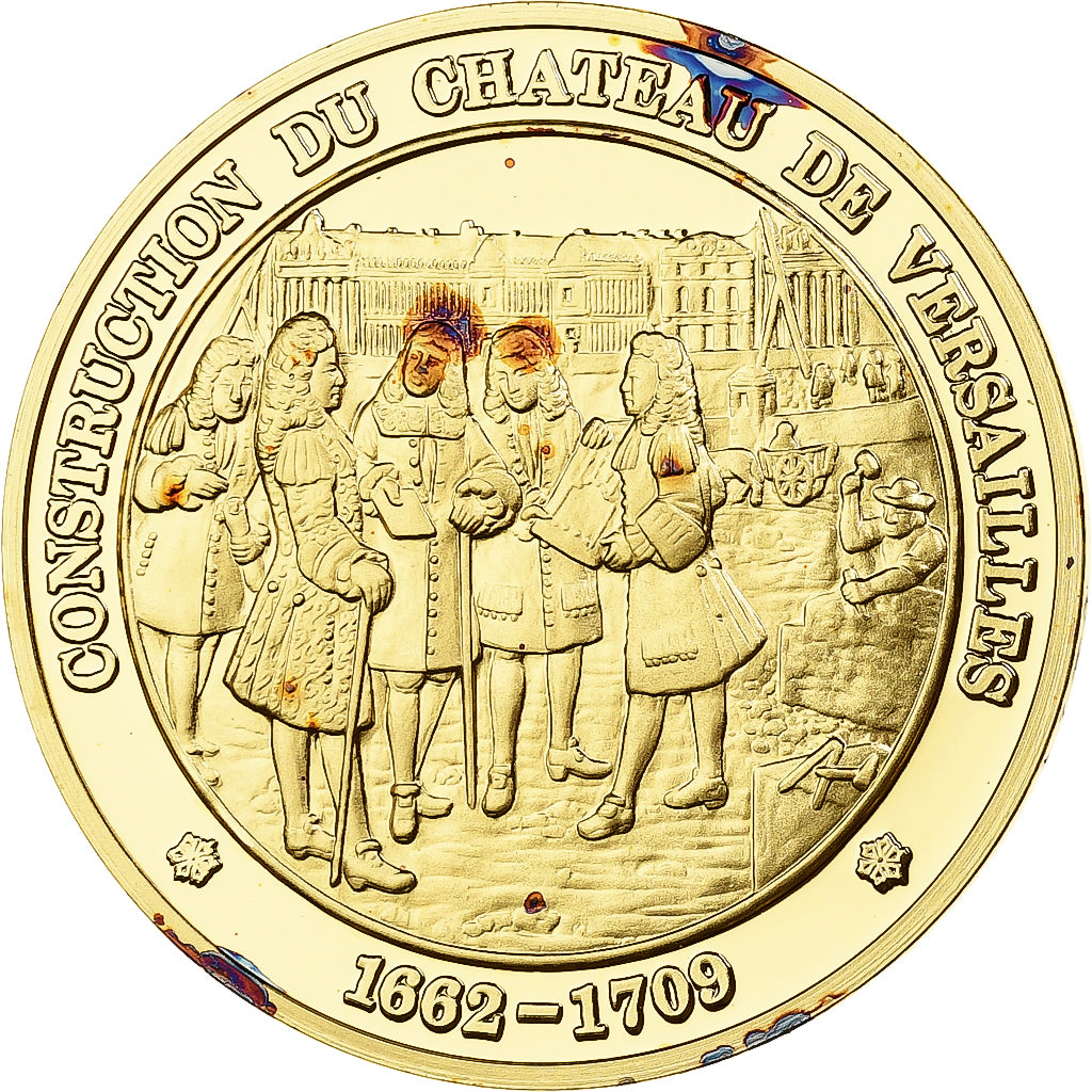 France, Medal, Construction du Château de Versailles, Franklin Mint, Vermeil