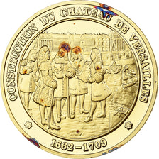 France, Medal, Construction du Château de Versailles, Franklin Mint, Vermeil