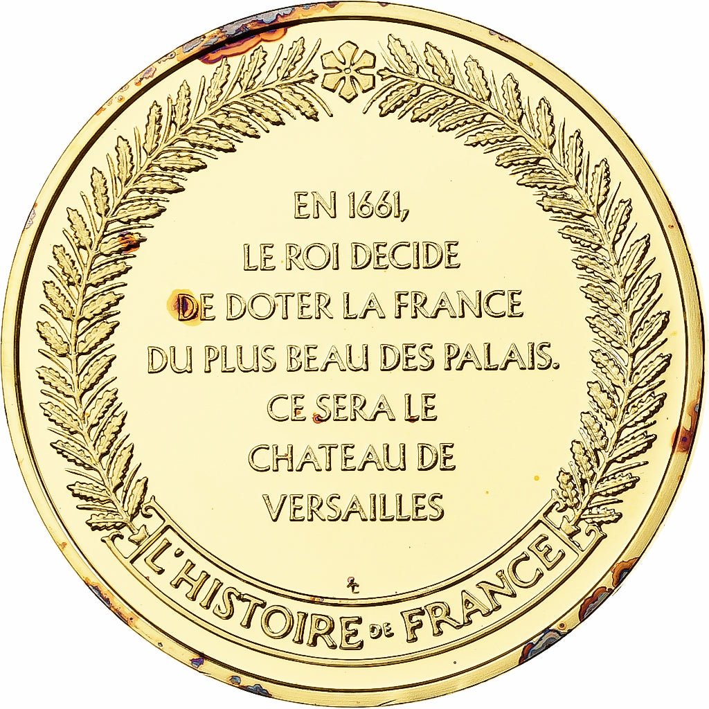 France, Medal, Construction du Château de Versailles, Franklin Mint, Vermeil
