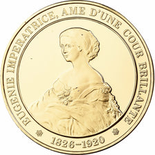 France, Medal, Impératrice Eugénie, Franklin Mint, Vermeil, Proof, MS(65-70)