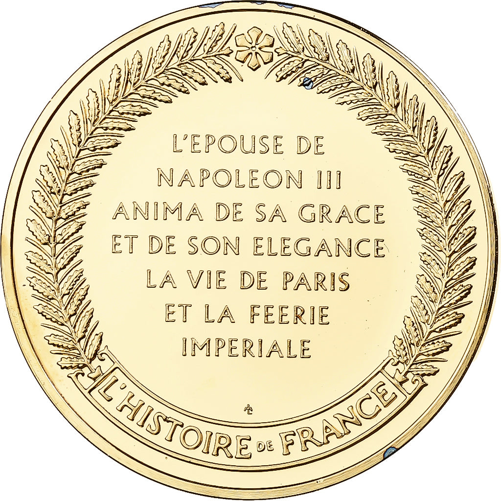 France, Medal, Impératrice Eugénie, Franklin Mint, Vermeil, Proof, MS(65-70)