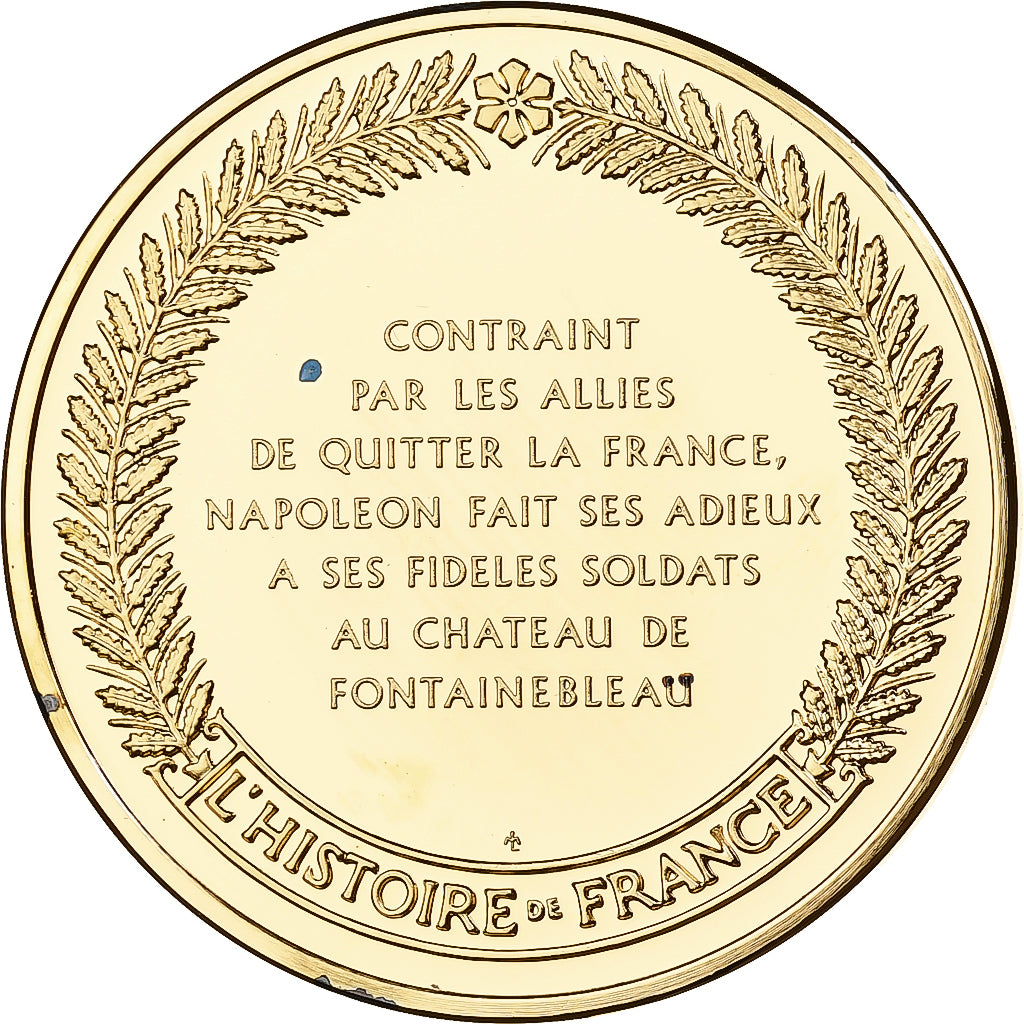Frankrijk, Medaille, Les adieux de fontainebleau, Franklin Mint, Vermeil, Proof