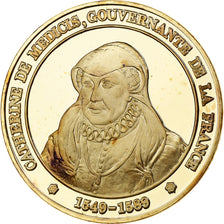France, Médaille, Catherine de Médicis, Franklin Mint, Vermeil, FDC, BE
