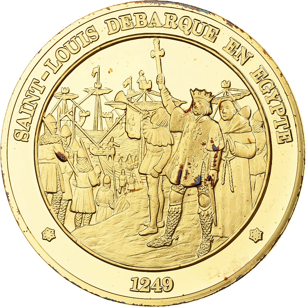 Frankreich, Medaille, Saint-Louis Débarque en Egypte, Franklin Mint, Vermeil