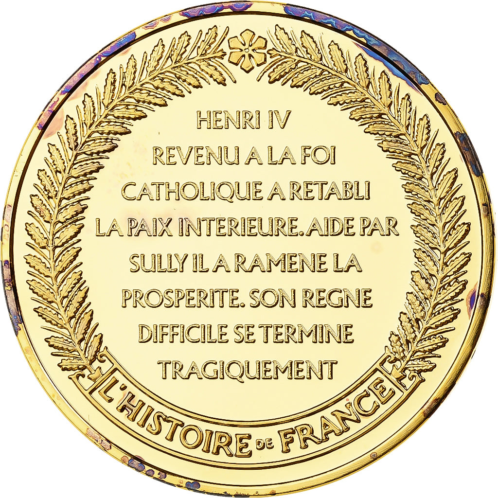 France, Médaille, Henri IV, Franklin Mint, Vermeil, FDC, BE