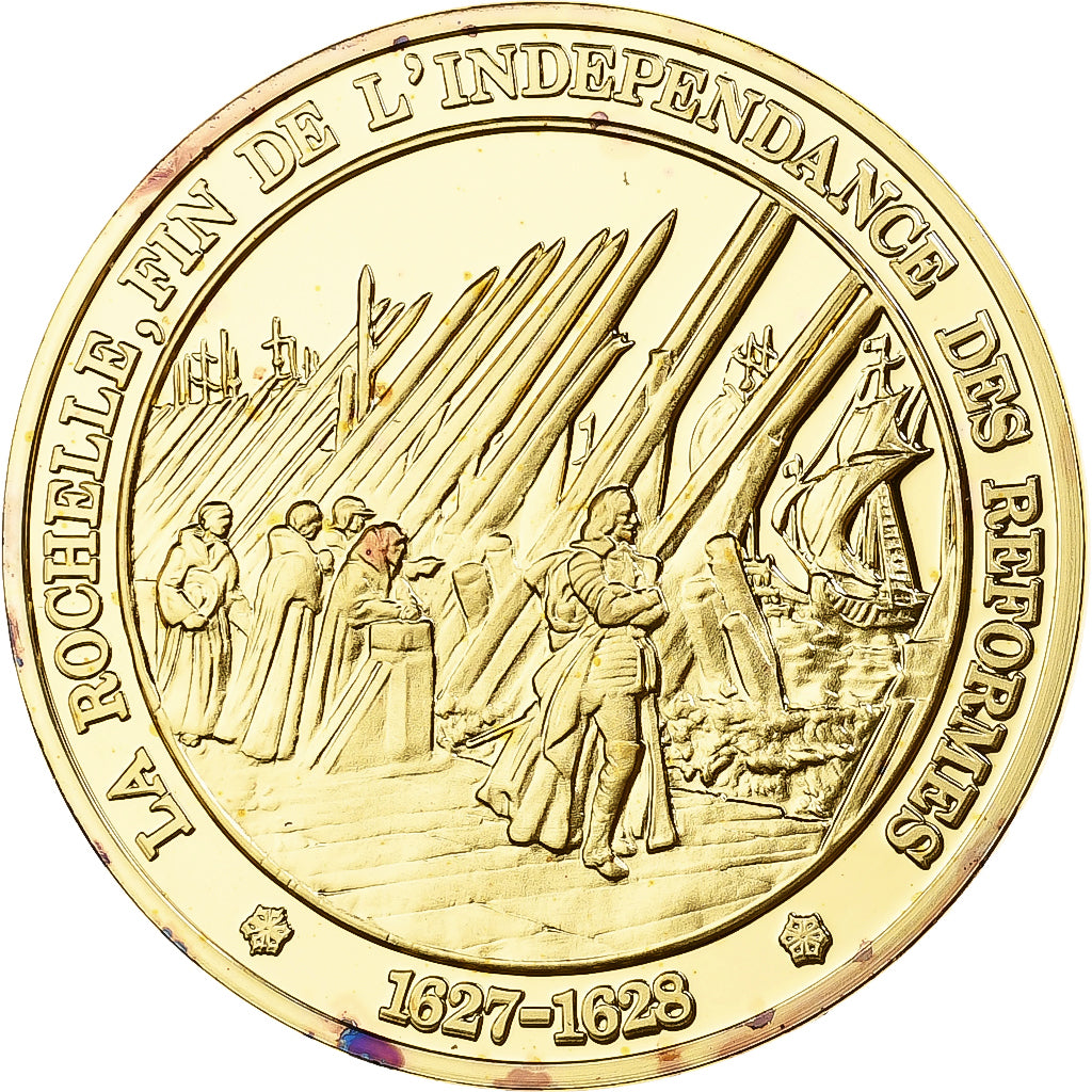 France, Medal, Capitulation de la Rochelle, Franklin Mint, Vermeil, Proof