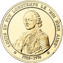 France, Médaille, Louis XV, Franklin Mint, Vermeil, FDC, BE