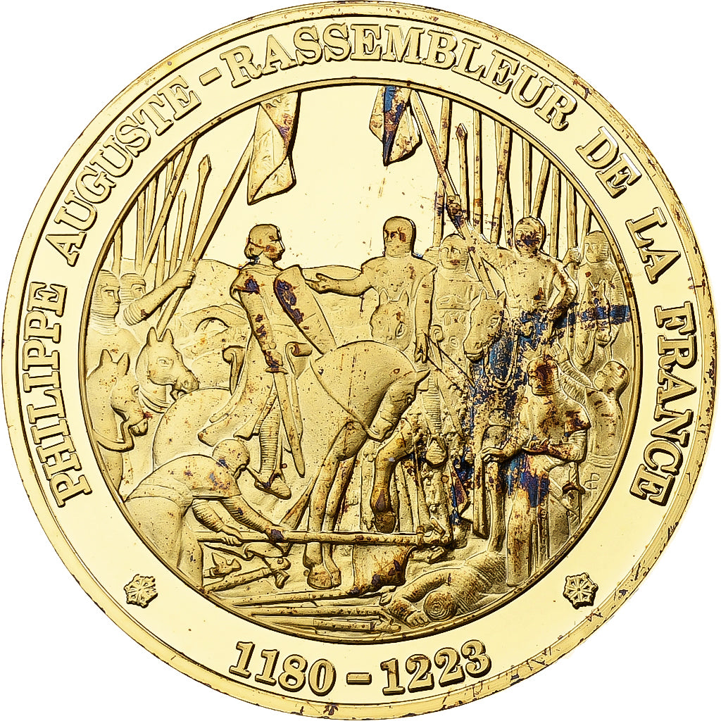 Frankreich, Medaille, Philippe Auguste, Franklin Mint, Vermeil, PP, STGL