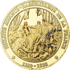 Frankreich, Medaille, Philippe Auguste, Franklin Mint, Vermeil, PP, STGL