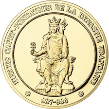 France, Médaille, Hugues Capet, Franklin Mint, Vermeil, FDC, BE