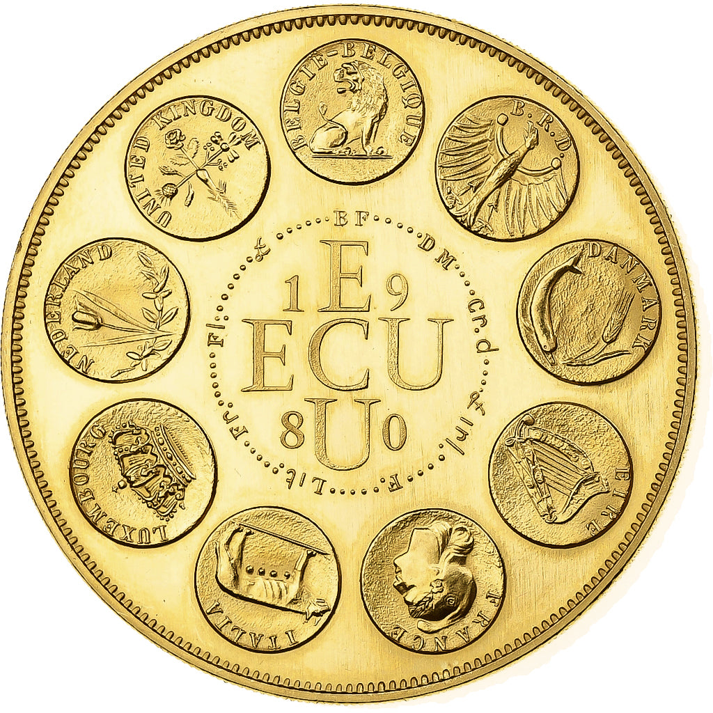 France, Medal, Ecu Europa, 1980, Gold, Rodier, Proof, MS(63)