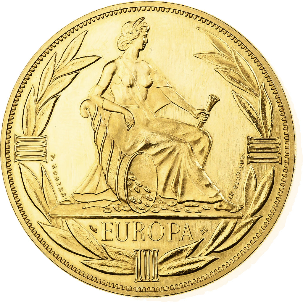France, Medal, Ecu Europa, 1980, Gold, Rodier, Proof, MS(63)