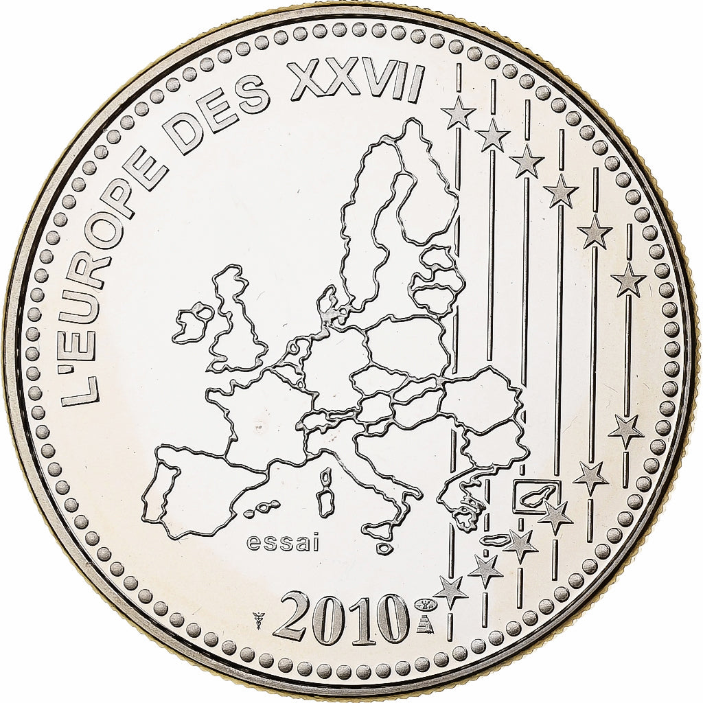Francia, medaglia, L'Europe des XXVII, 50 ans du nouveau Franc, 2010, Utrecht