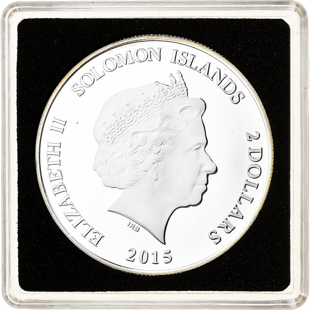 Solomon Islands, Elizabeth II, 2 Dollars, Abu Simbel, 2015, Proof, Silver