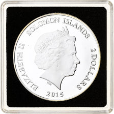 Solomon Islands, Elizabeth II, 2 Dollars, Abu Simbel, 2015, Proof, Silver