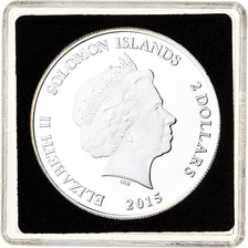 Salomoneilanden, Elizabeth II, 2 Dollars, Great Pyramids of Giza, 2015, Proof