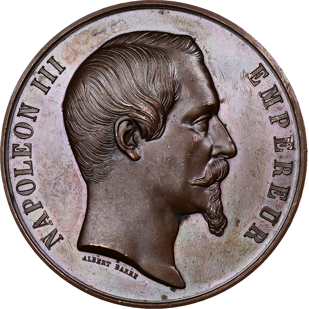 France, Médaille, Napoléon III, Exposition universelle de Paris, 1855, Cuivre