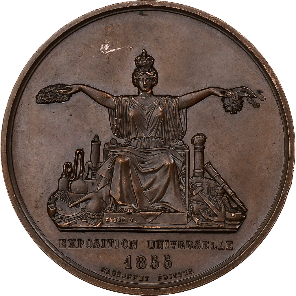 Francia, medaglia, Napoléon III, Exposition universelle de Paris, 1855, Rame