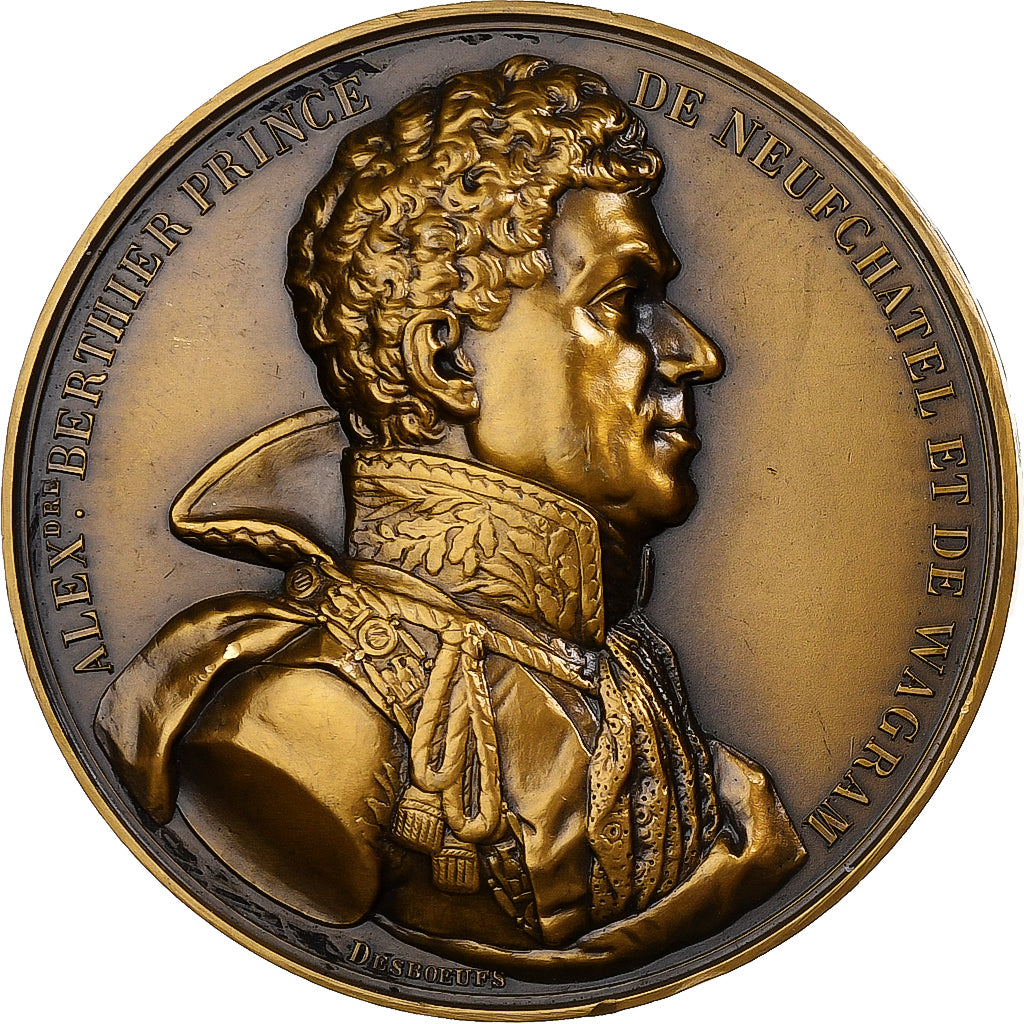 France, Medal, Louis Alexandre Berthier, 1815, Bronze, Desboeufs, Restrike