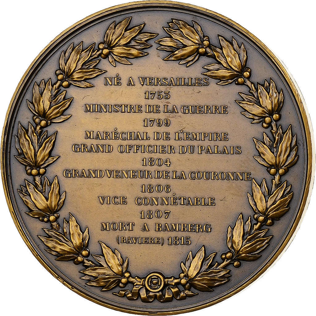 France, Medal, Louis Alexandre Berthier, 1815, Bronze, Desboeufs, Restrike