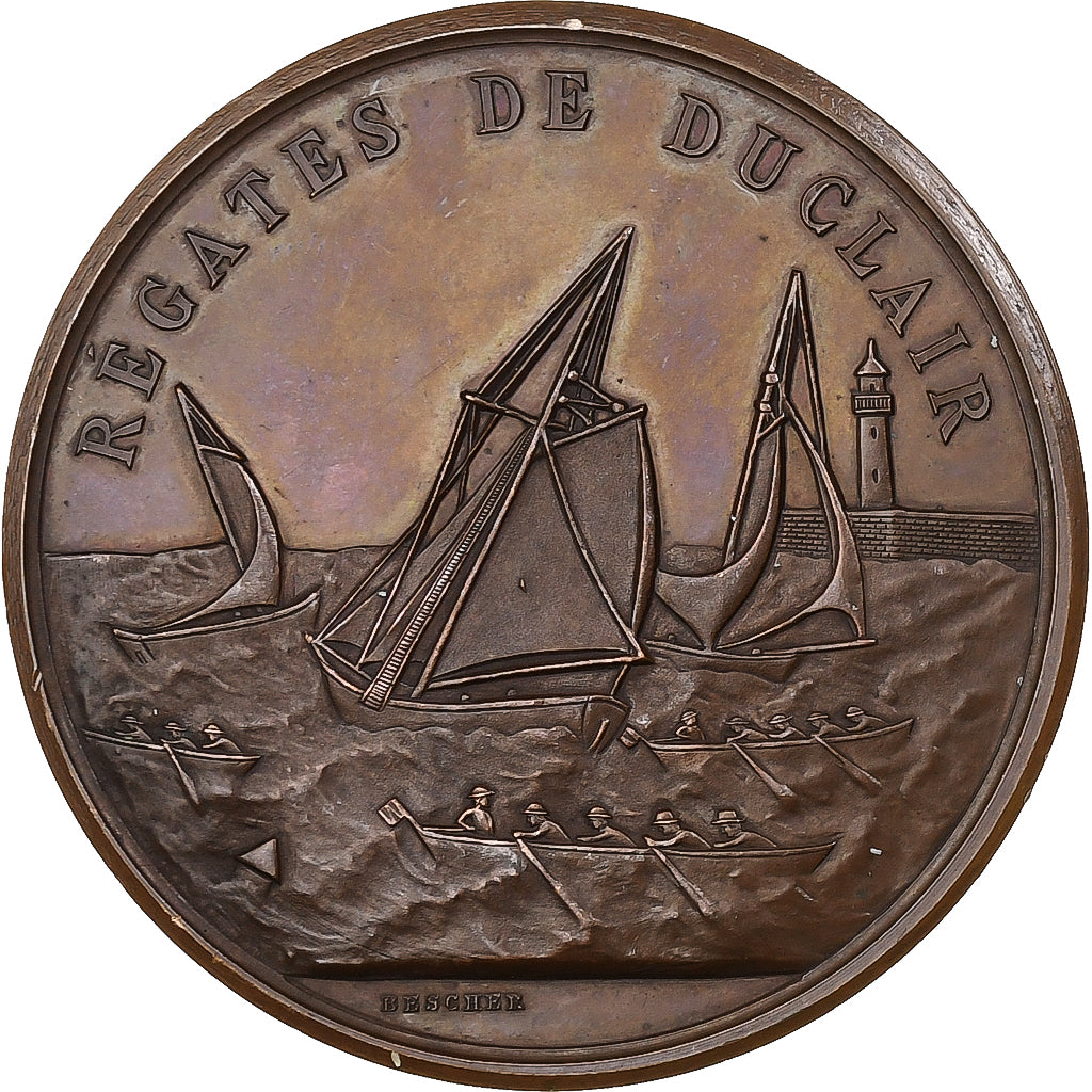 Frankrijk, Medaille, Régates de Duclair, Bronzen, Bescher, PR+