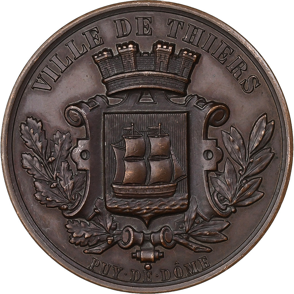 Francja, medal, Ville de Thiers, Société d'agriculture du Puy-de-Dôme, 1884