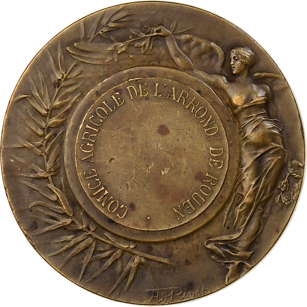 Frankrijk, Medaille, Comice agricole de l'arrondissement de Rouen, Bronzen