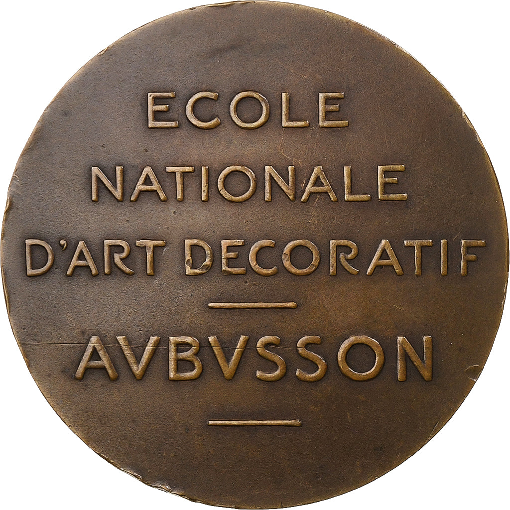 França, medalha, École nationale d'art décoratif, Aubusson, Bronze, Alphée