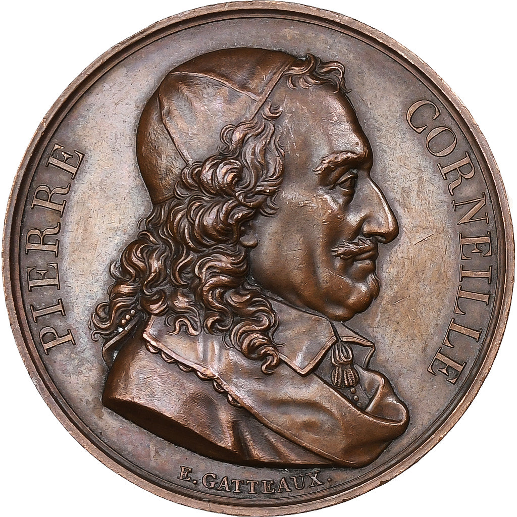 Francia, medalla, Pierre Corneille, 1816, Bronce, Gatteaux, EBC+