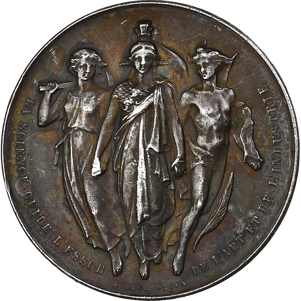 France, Medal, Société libre d’émulation du commerce, Silver, EF(40-45)