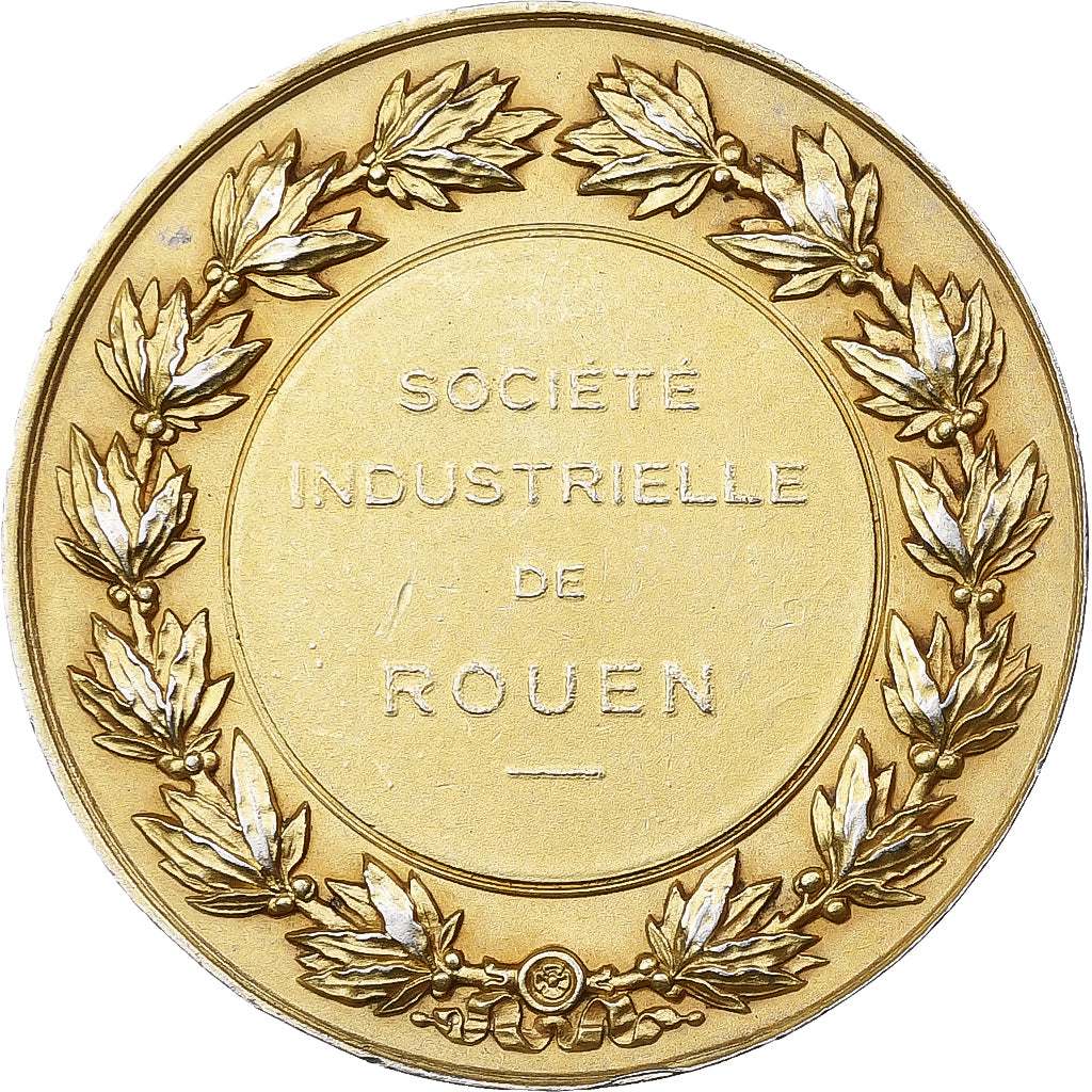 França, medalha, Société Industrielle de Rouen, Vermeil, Chabaud, AU(50-53)