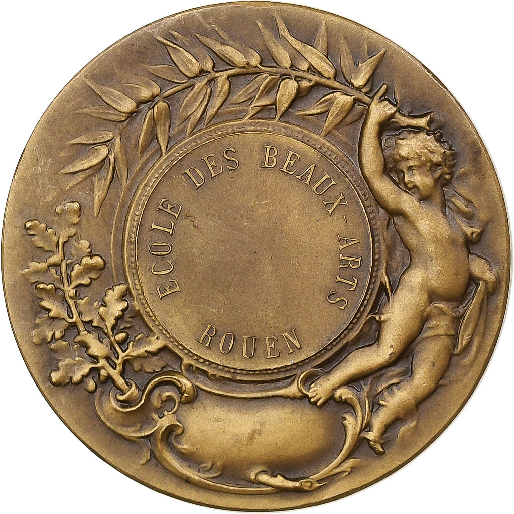 Frankreich, Medaille, École des Beaux-Arts de Rouen, Bronze, Bottée, VZ