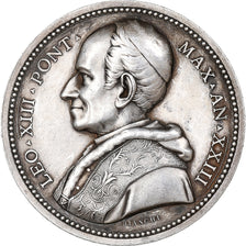 Francia, medalla, Leo XIII, Reclusi caelestes, 1900, Plata, Bianchi, MBC+