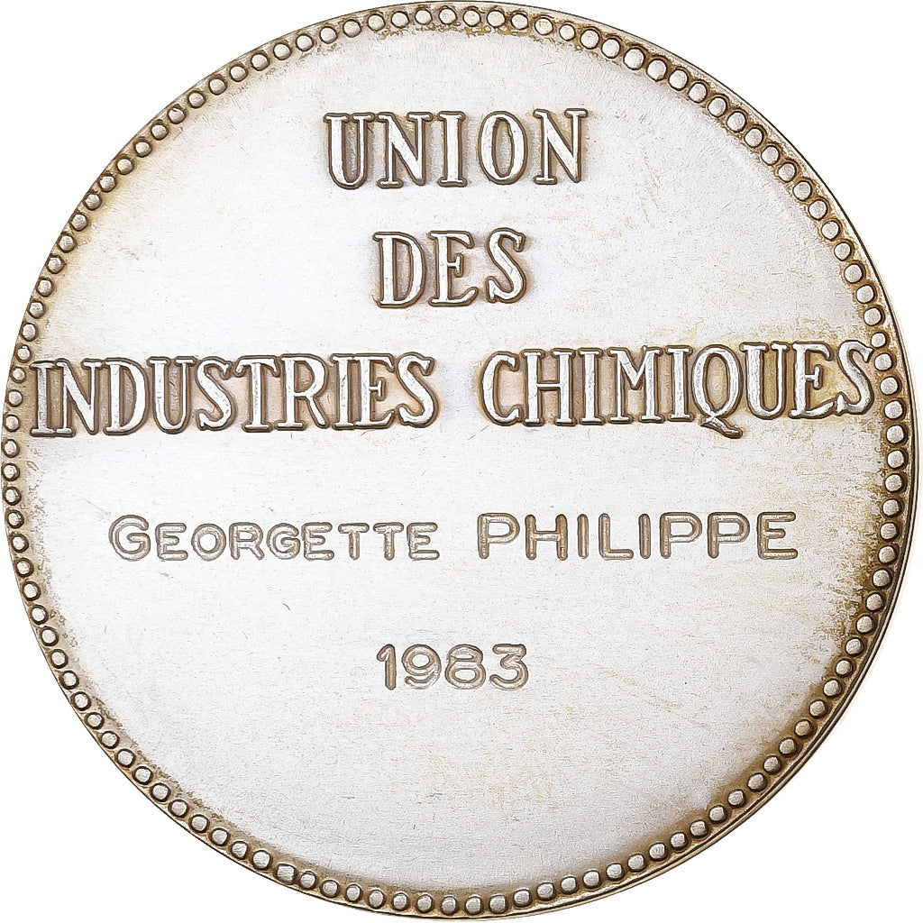 Francia, medaglia, Union des Industries Chimiques, 1983, Bronzo argentato, SPL-