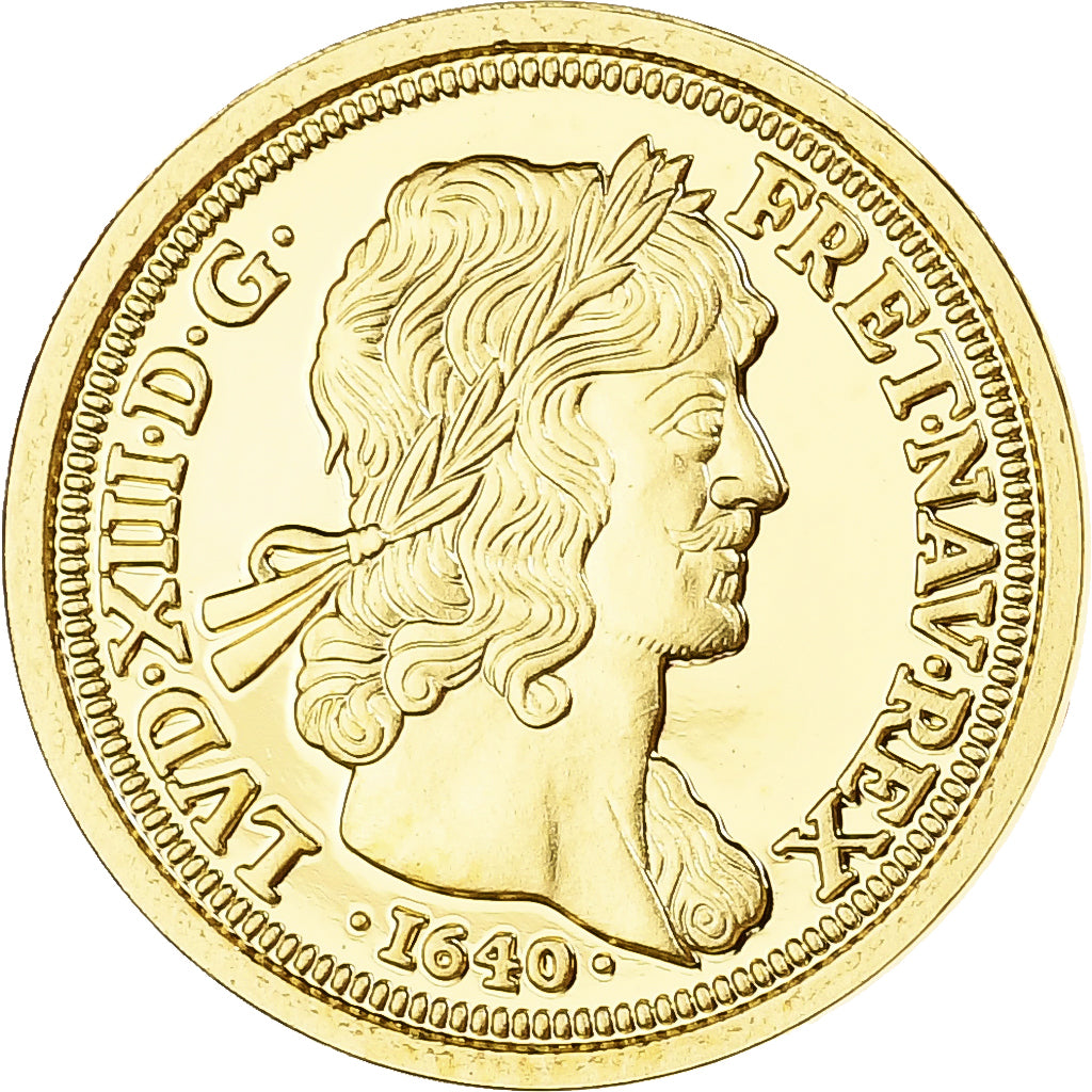 Francja, Token, Ludwik XIII, Reproduction du louis d'or, 1640, Złoto, Proof