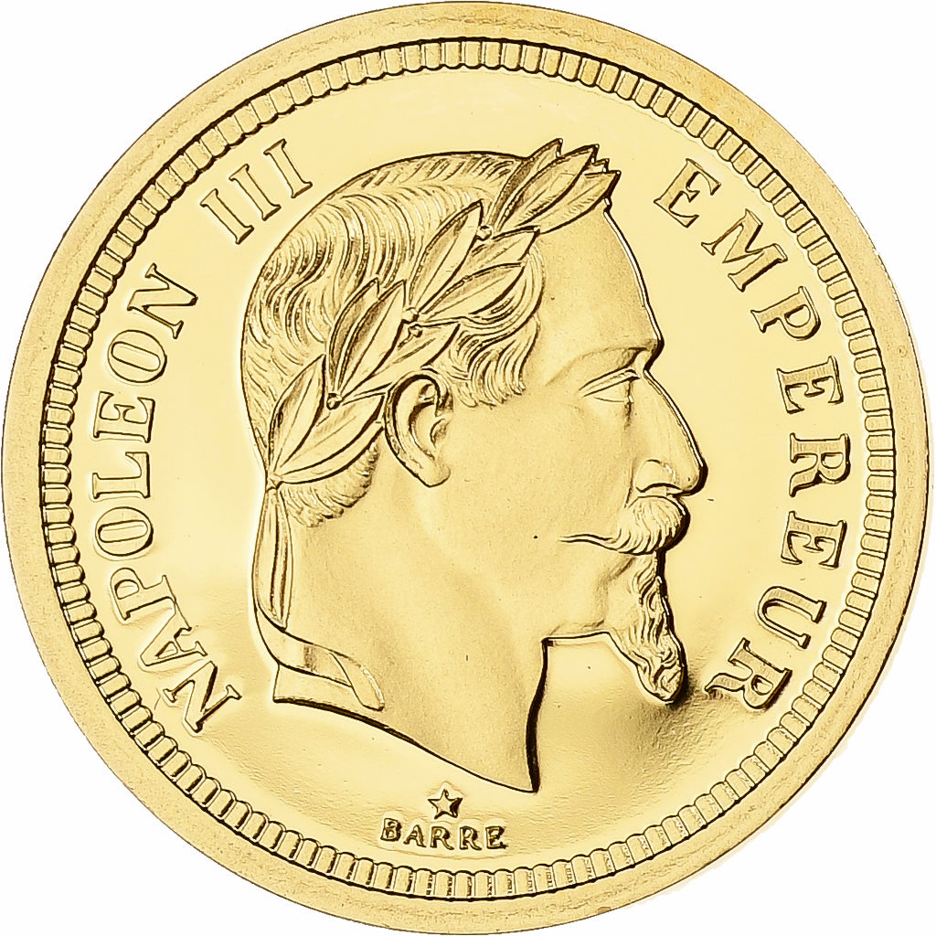 France, Token, Napoléon III, Reproduction de la 100 francs, 1861, Gold, Proof